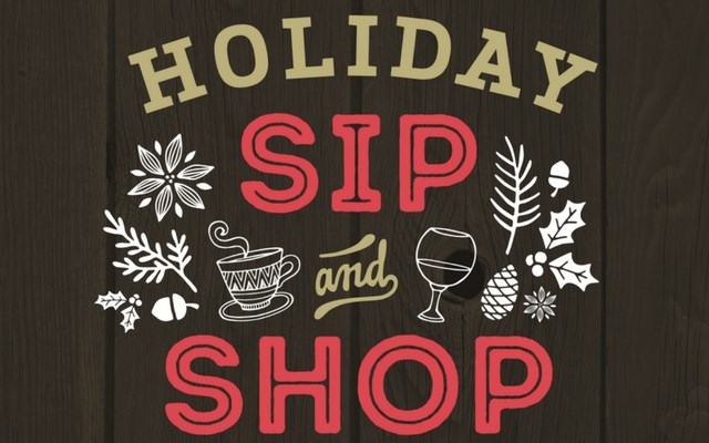 Holiday sip and shop