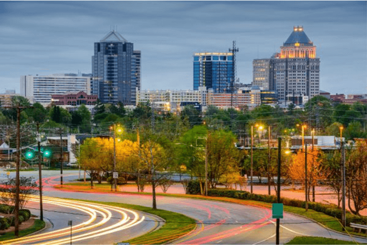 Greensboro skyline